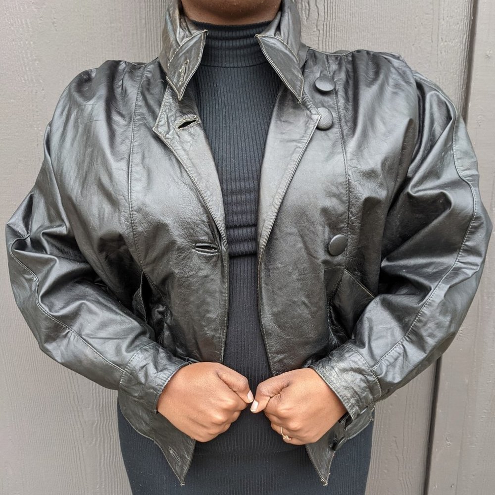 Black Vintage Leather Jacket